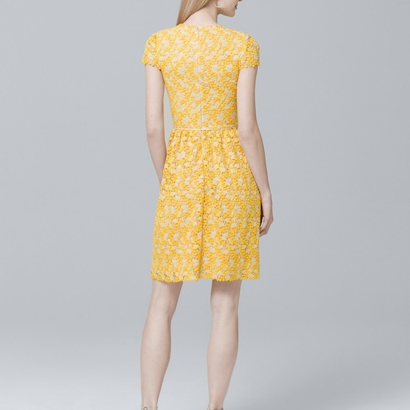 Yellow Floral Lace Dress - Picture 4 of 4